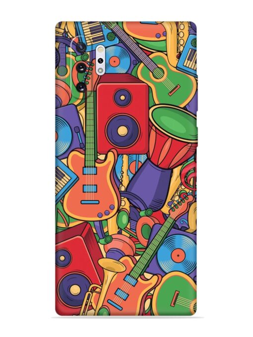 Colorful Music Art Embossed Soft Silicone Case for Samsung Galaxy Note 10 Plus