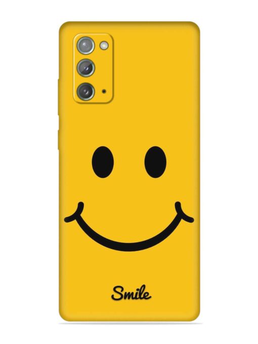 Yellow Smiley Embossed Soft Silicone Case for Samsung Galaxy Note 20 Zapvi