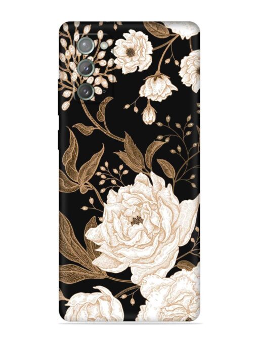 Peonies Roses Floral Embossed Soft Silicone Case for Samsung Galaxy Note 20