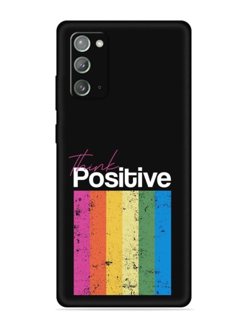 Think Positive Typography Embossed Soft Silicone Case for Samsung Galaxy Note 20