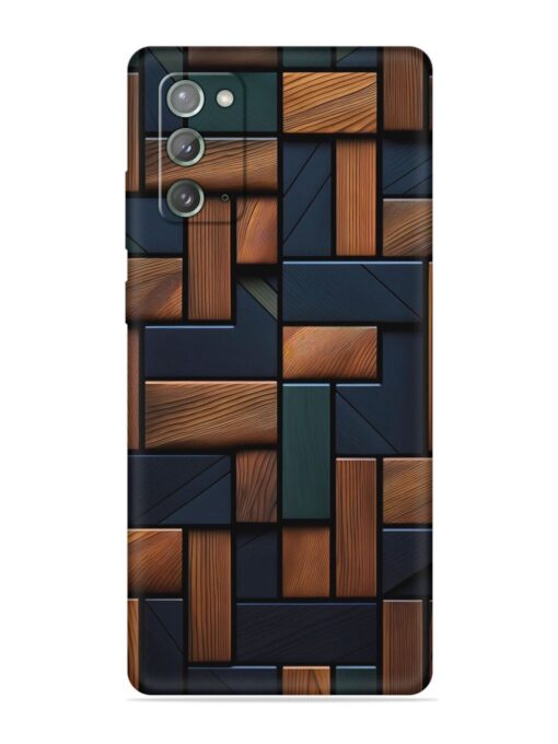 Wooden Background Cubes Embossed Soft Silicone Case for Samsung Galaxy Note 20