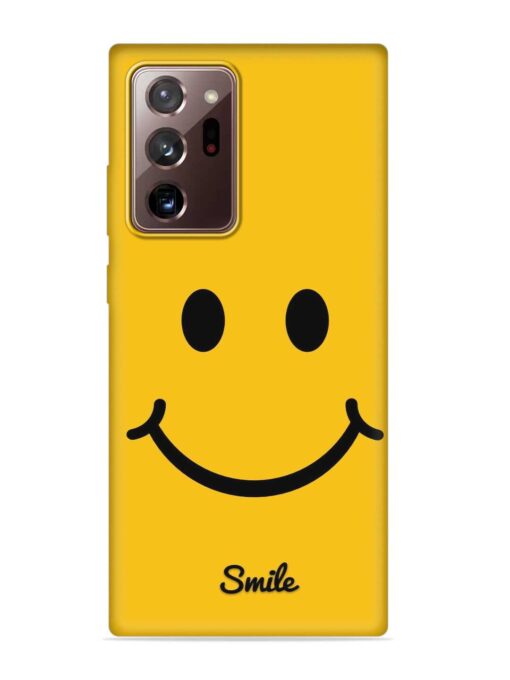 Yellow Smiley Embossed Soft Silicone Case for Samsung Galaxy Note 20 Ultra