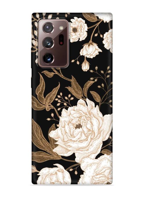 Peonies Roses Floral Embossed Soft Silicone Case for Samsung Galaxy Note 20 Ultra