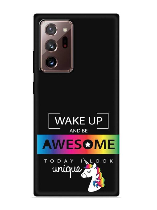 Inspirational Quote Unicorn Embossed Soft Silicone Case for Samsung Galaxy Note 20 Ultra Zapvi