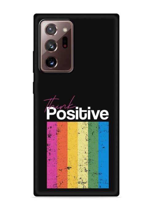 Think Positive Typography Embossed Soft Silicone Case for Samsung Galaxy Note 20 Ultra