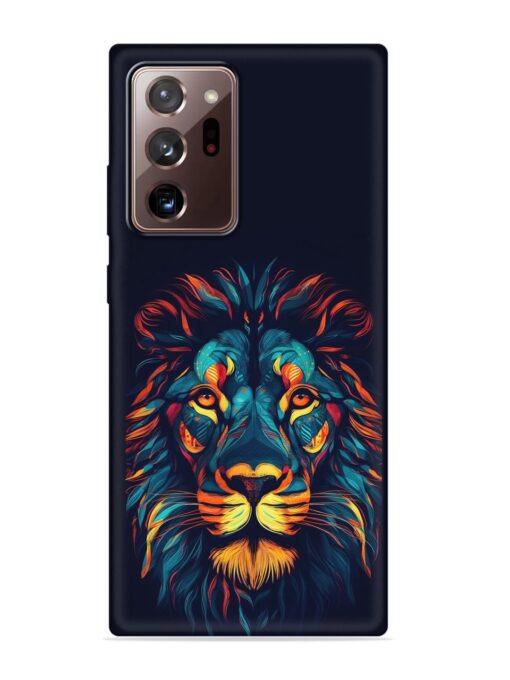 Colorful Lion Embossed Soft Silicone Case for Samsung Galaxy Note 20 Ultra