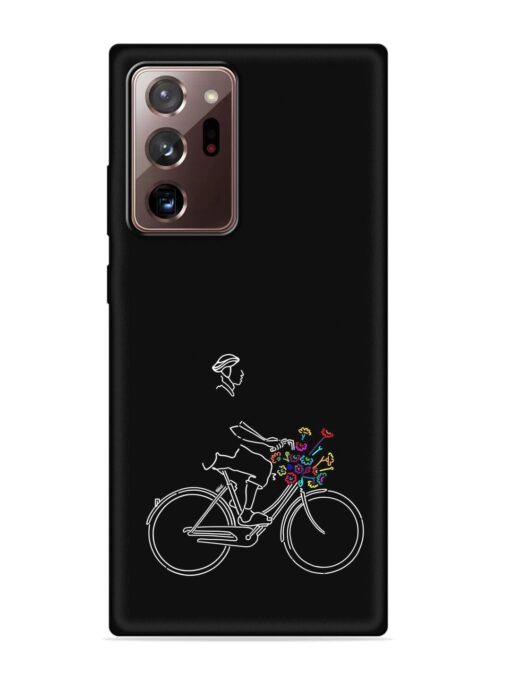 Minimalist Cycle Art Embossed Soft Silicone Case for Samsung Galaxy Note 20 Ultra