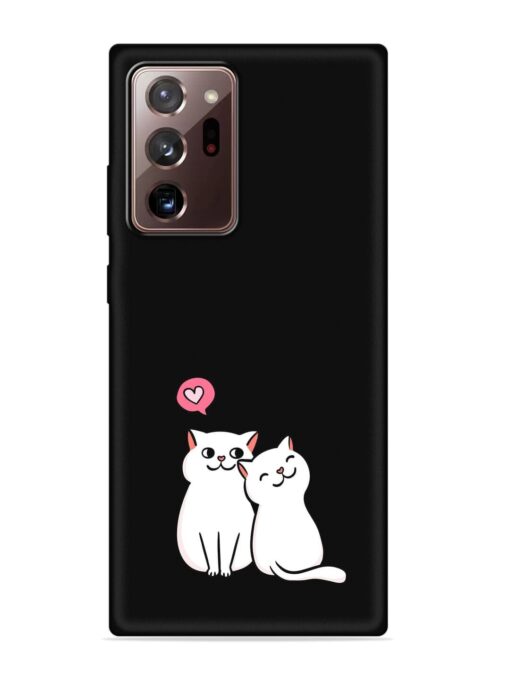 Cute Loving Cats Embossed Soft Silicone Case for Samsung Galaxy Note 20 Ultra