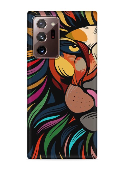 Trippy Lion Art Embossed Soft Silicone Case for Samsung Galaxy Note 20 Ultra