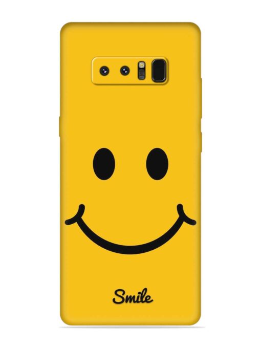 Yellow Smiley Embossed Soft Silicone Case for Samsung Galaxy Note 8