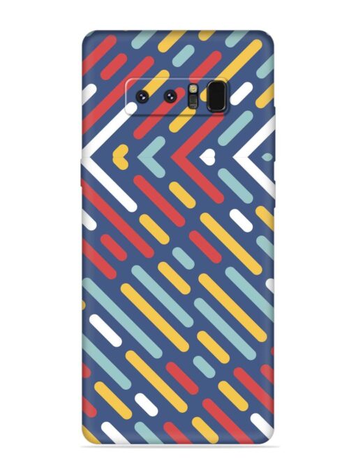 Colored Lines Embossed Soft Silicone Case for Samsung Galaxy Note 8