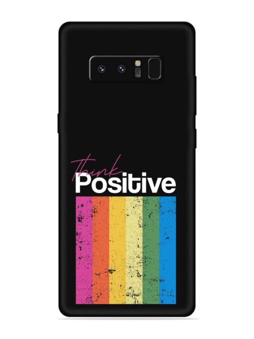 Think Positive Typography Embossed Soft Silicone Case for Samsung Galaxy Note 8 Zapvi