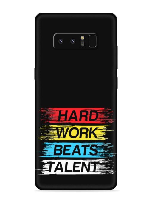 Hard Work Beats Embossed Soft Silicone Case for Samsung Galaxy Note 8