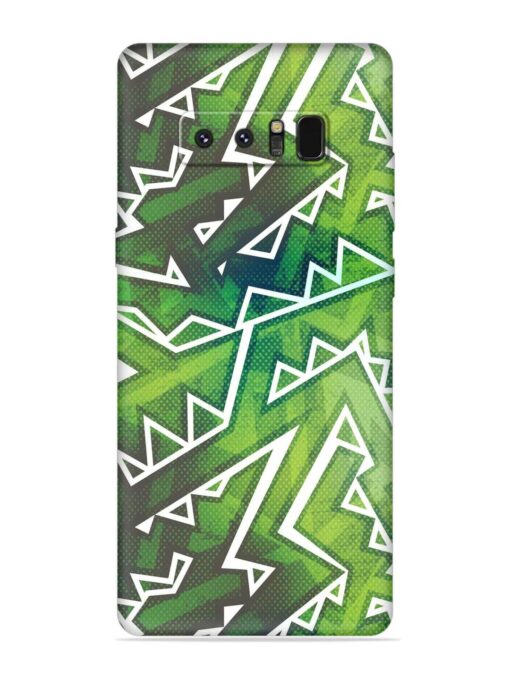 Green Graffiti Seamless Embossed Soft Silicone Case for Samsung Galaxy Note 8