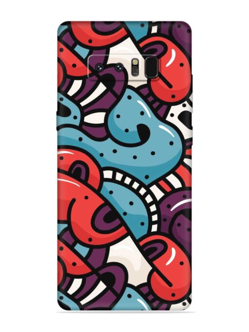 Seamless Backdrop Colorful Embossed Soft Silicone Case for Samsung Galaxy Note 8