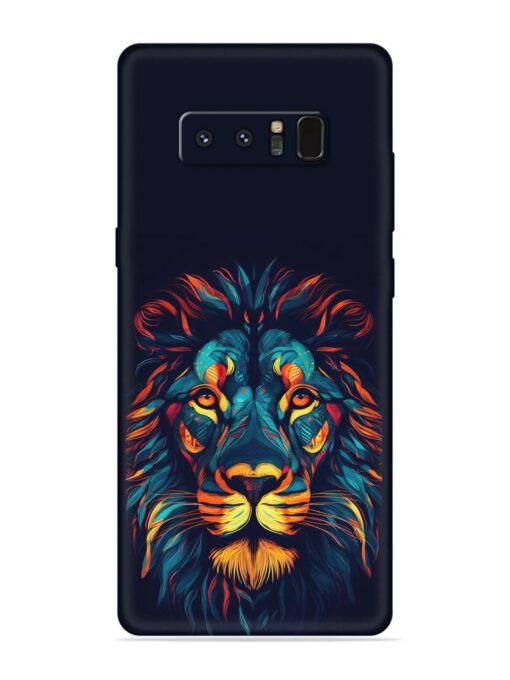 Colorful Lion Embossed Soft Silicone Case for Samsung Galaxy Note 8