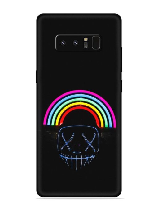 Mask Rainbow Embossed Soft Silicone Case for Samsung Galaxy Note 8