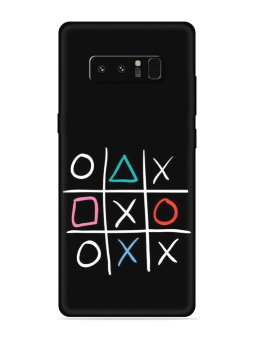 Super Neon Tic-Tac-Toe Embossed Soft Silicone Case for Samsung Galaxy Note 8