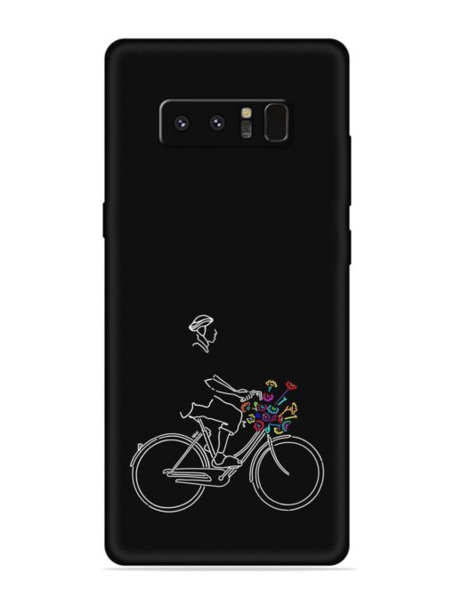 Minimalist Cycle Art Embossed Soft Silicone Case for Samsung Galaxy Note 8 Zapvi