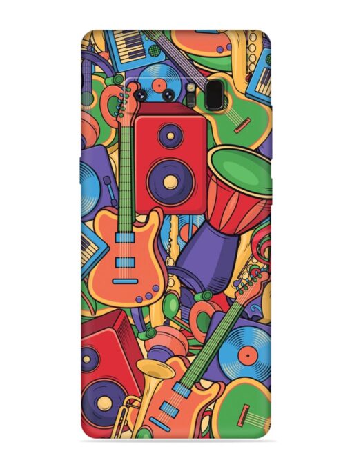 Colorful Music Art Embossed Soft Silicone Case for Samsung Galaxy Note 8