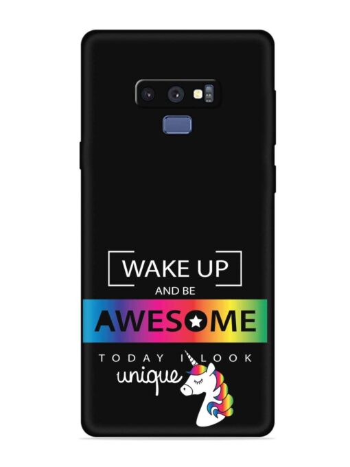 Inspirational Quote Unicorn Embossed Soft Silicone Case for Samsung Galaxy Note 9