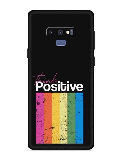 Think Positive Typography Embossed Soft Silicone Case for Samsung Galaxy Note 9 Zapvi