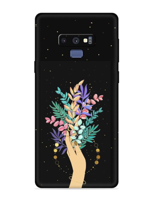 Flower On Hand Embossed Soft Silicone Case for Samsung Galaxy Note 9 Zapvi