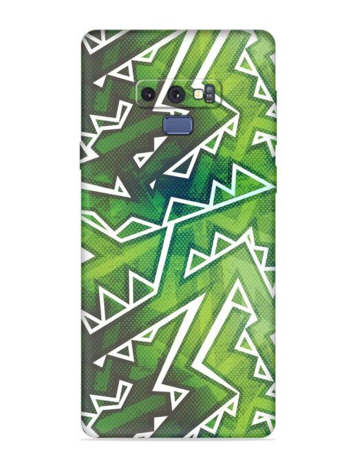 Green Graffiti Seamless Embossed Soft Silicone Case for Samsung Galaxy Note 9