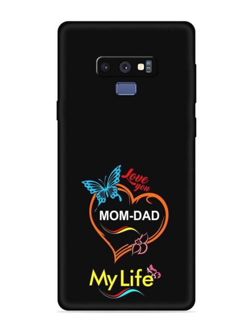 Love You Mom Dad Embossed Soft Silicone Case for Samsung Galaxy Note 9