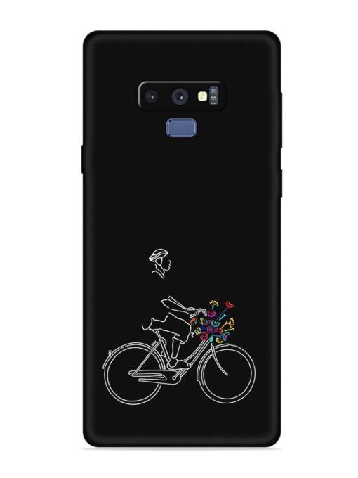 Minimalist Cycle Art Embossed Soft Silicone Case for Samsung Galaxy Note 9