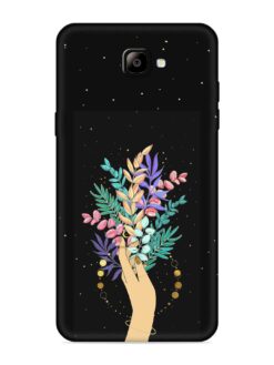 Flower On Hand Embossed Soft Silicone Case for Samsung Galaxy On Nxt