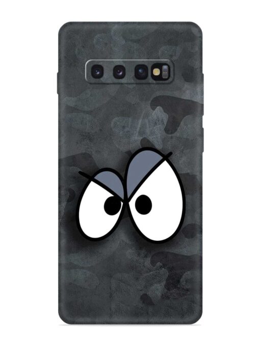 Big Eyes Night Mode Embossed Soft Silicone Case for Samsung Galaxy S10