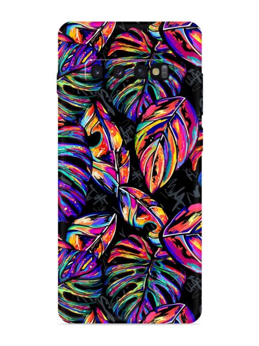 Tropical Seamless Vector Embossed Soft Silicone Case for Samsung Galaxy S10