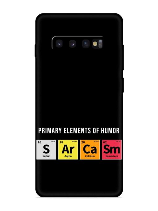 Primary Elements Humor Embossed Soft Silicone Case for Samsung Galaxy S10 Zapvi