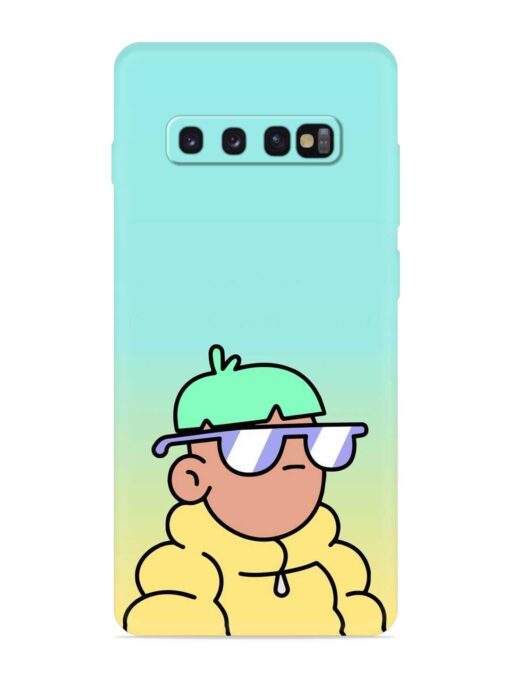 Doodles Cool Character Embossed Soft Silicone Case for Samsung Galaxy S10