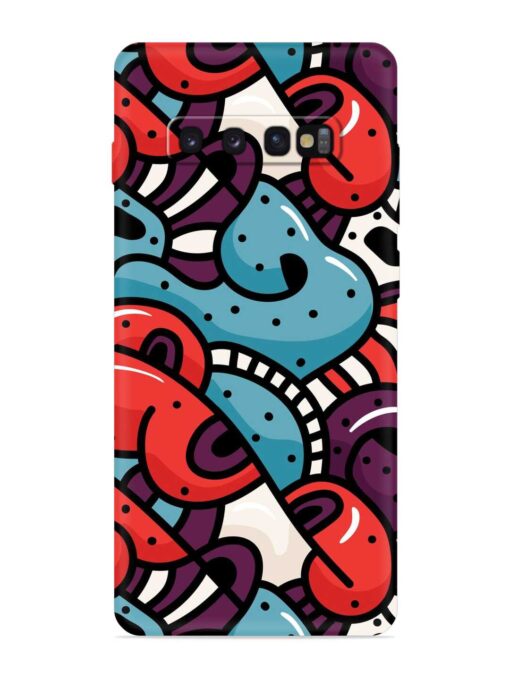 Seamless Backdrop Colorful Embossed Soft Silicone Case for Samsung Galaxy S10