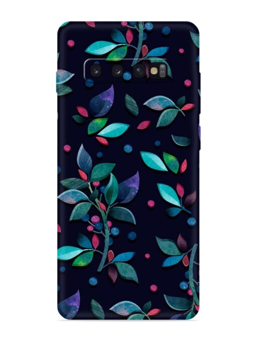 Decorative Watercolor Flower Embossed Soft Silicone Case for Samsung Galaxy S10