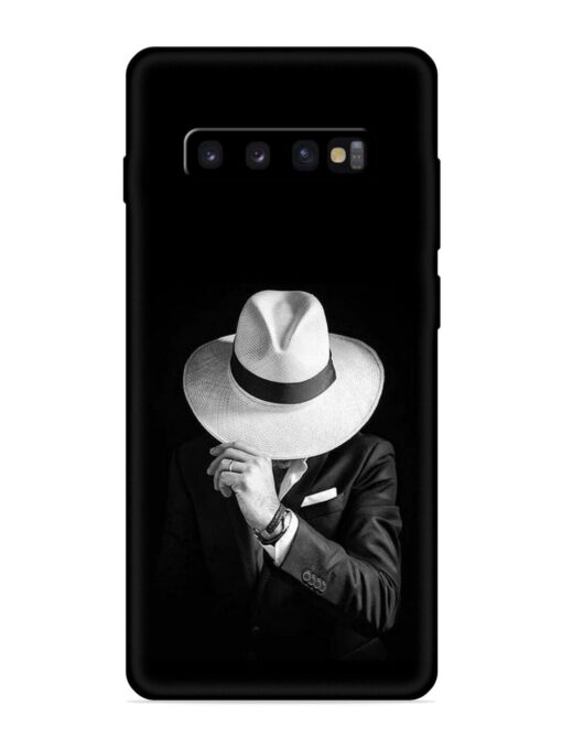 Men Under Hat Embossed Soft Silicone Case for Samsung Galaxy S10 Zapvi