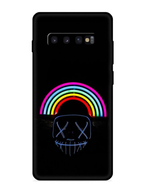 Mask Rainbow Embossed Soft Silicone Case for Samsung Galaxy S10