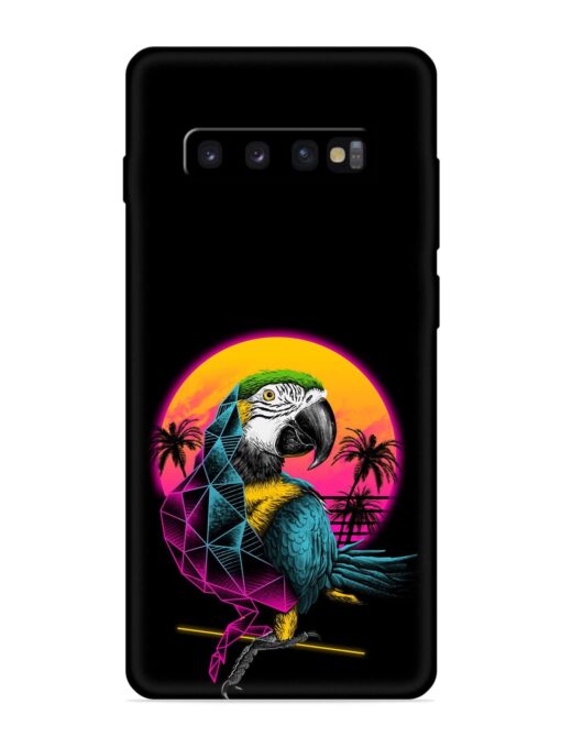 Rad Parrot Embossed Soft Silicone Case for Samsung Galaxy S10 Zapvi