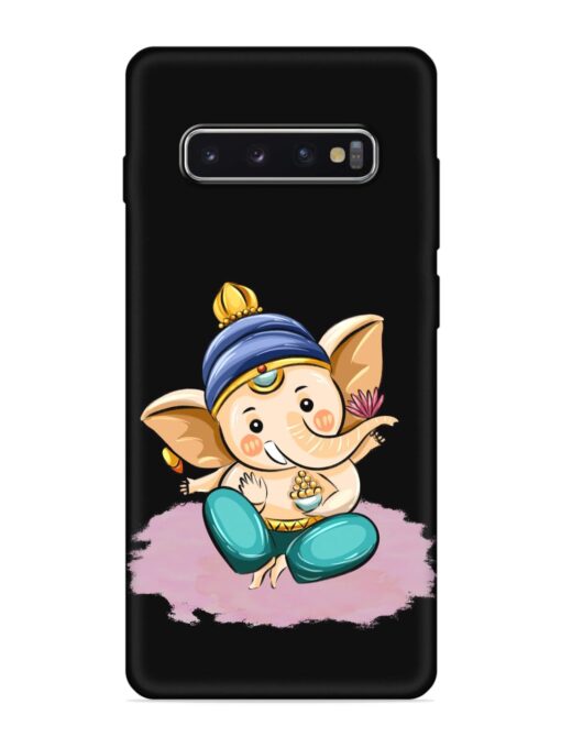 Bal Ganesh Vector Art Embossed Soft Silicone Case for Samsung Galaxy S10 Plus Zapvi