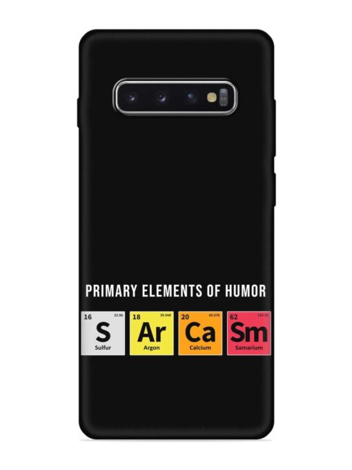 Primary Elements Humor Embossed Soft Silicone Case for Samsung Galaxy S10 Plus Zapvi