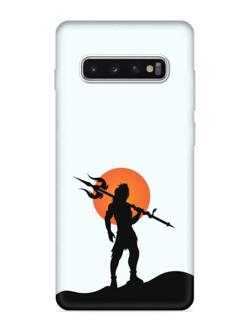 Lord Mahadev Trendy Embossed Soft Silicone Case for Samsung Galaxy S10 Plus Zapvi