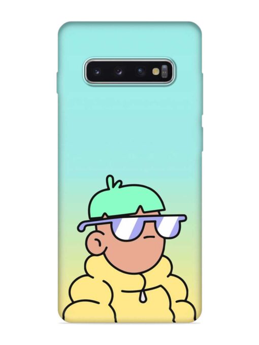 Doodles Cool Character Embossed Soft Silicone Case for Samsung Galaxy S10 Plus