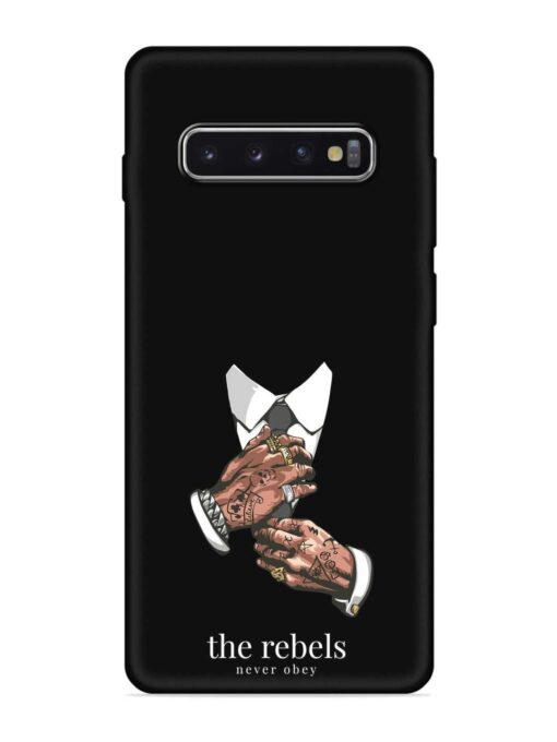 Rebels Slogan Man Embossed Soft Silicone Case for Samsung Galaxy S10 Plus