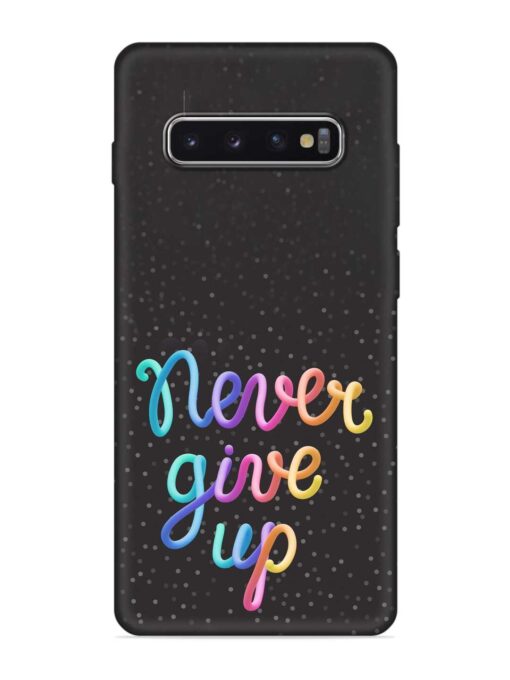 Colorful Stylized Rainbow Embossed Soft Silicone Case for Samsung Galaxy S10 Plus Zapvi