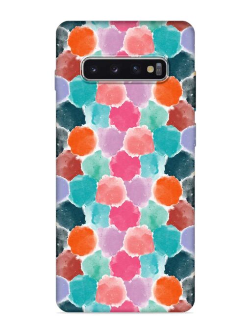 Colorful Seamless Pattern Embossed Soft Silicone Case for Samsung Galaxy S10 Plus