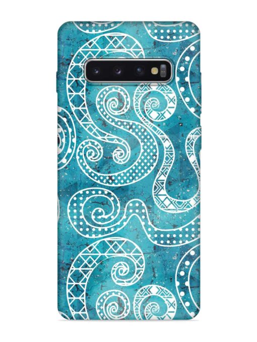 Vintage Curved Seamless Embossed Soft Silicone Case for Samsung Galaxy S10 Plus Zapvi