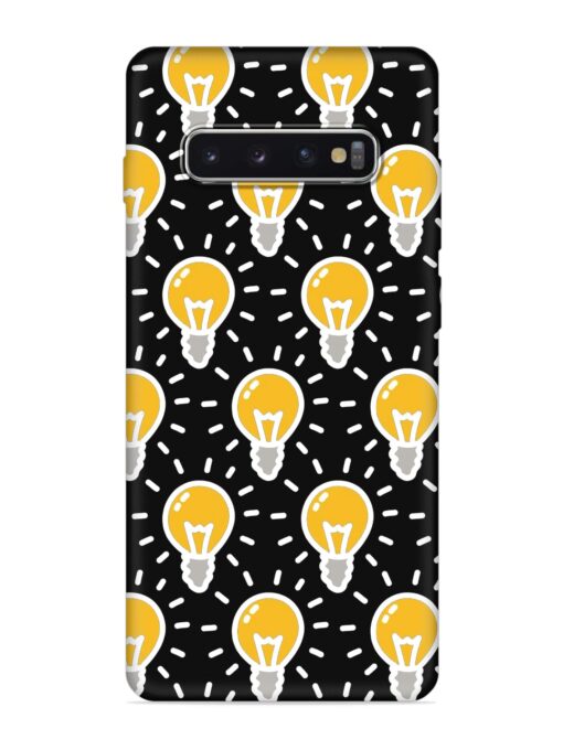 Light Bulb Seamless Embossed Soft Silicone Case for Samsung Galaxy S10 Plus Zapvi