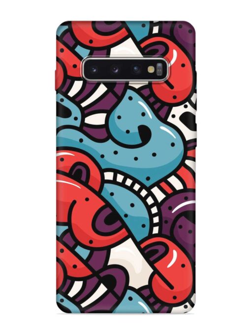 Seamless Backdrop Colorful Embossed Soft Silicone Case for Samsung Galaxy S10 Plus